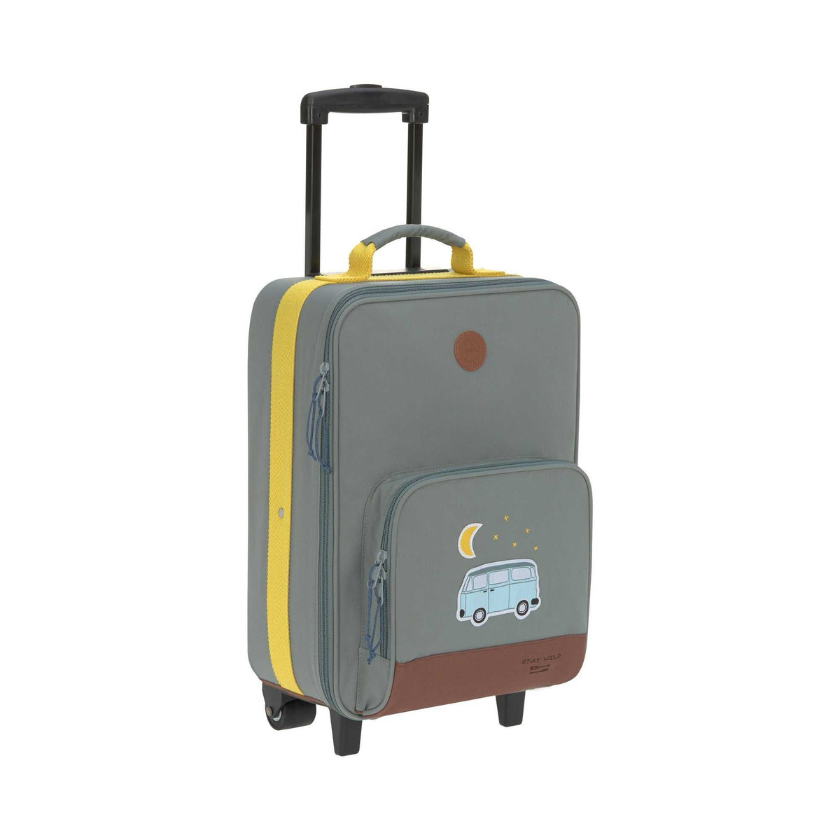 Kinderkoffer von Lässig mit großer Tasche, wasserabweisend und verstellbarem Griff für Kinder ab 3 Jahren