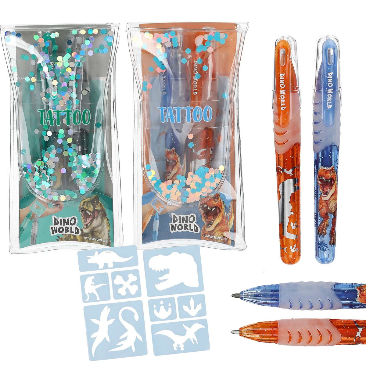 Dino World Tattoo Glitzer Gelstift