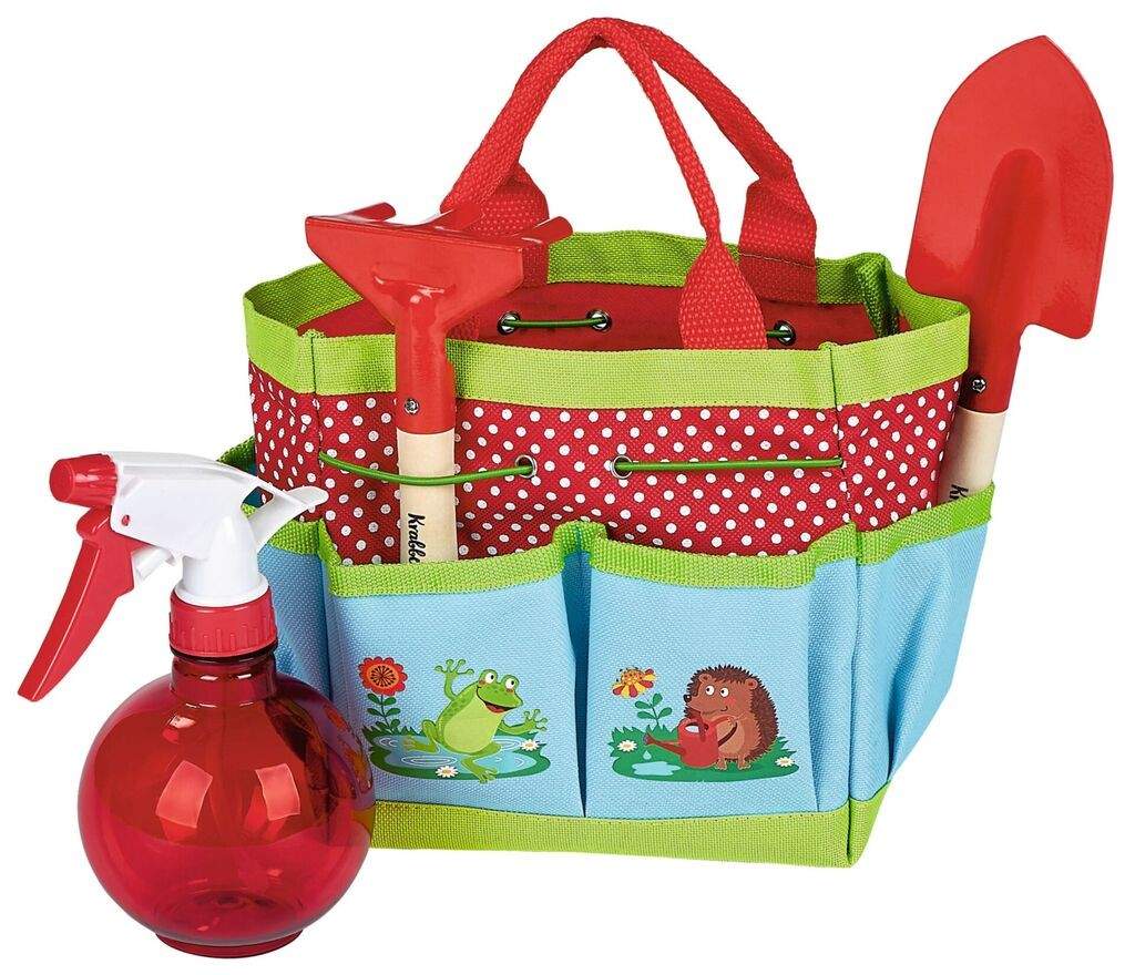 Krabbelkäfer kleine Gartentasche mit kindgerechtem Gartenset aus robustem Material für Kinder ab 3 Jahren