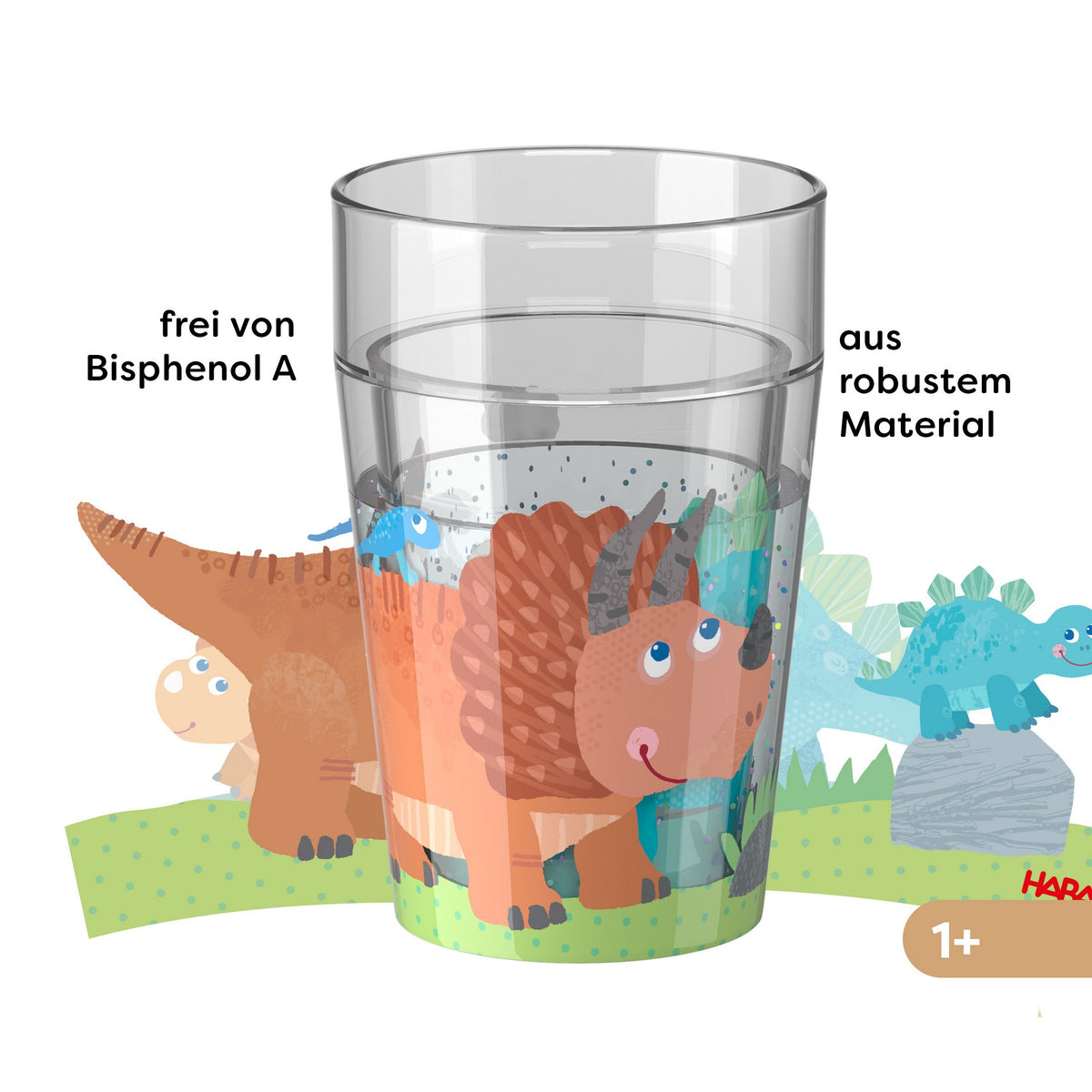 Glitzerbecher Dino
