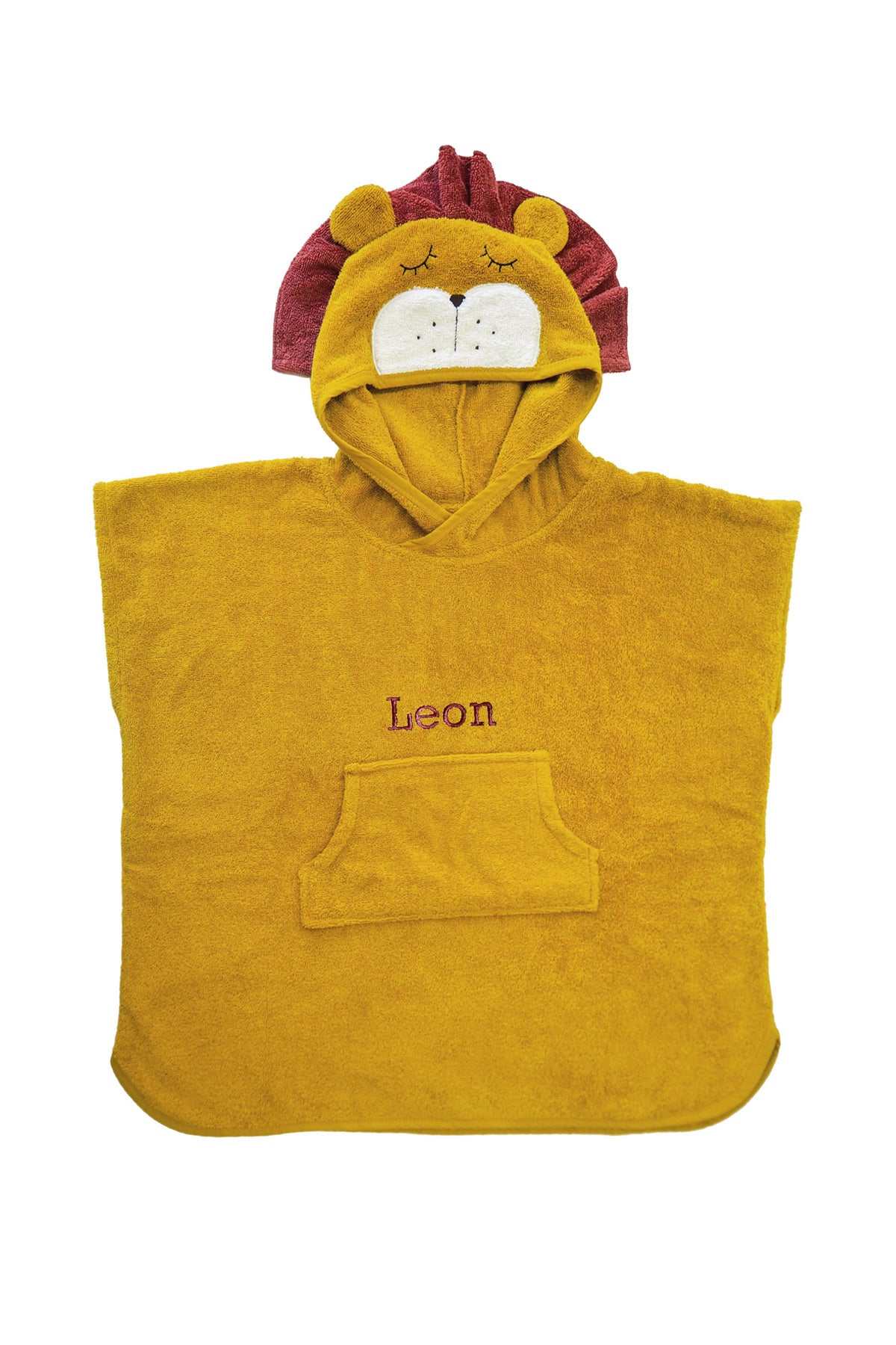 Poncho Löwe Mustard