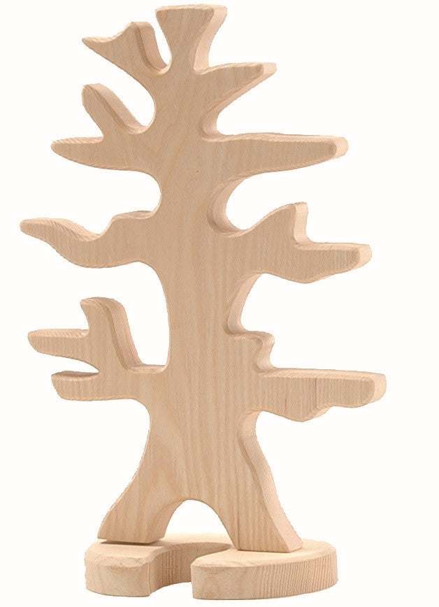 Vogelbaum mit Stütze aus Holz von Ostheimer für fantasievolles Kinderspiel und heimische Vögel