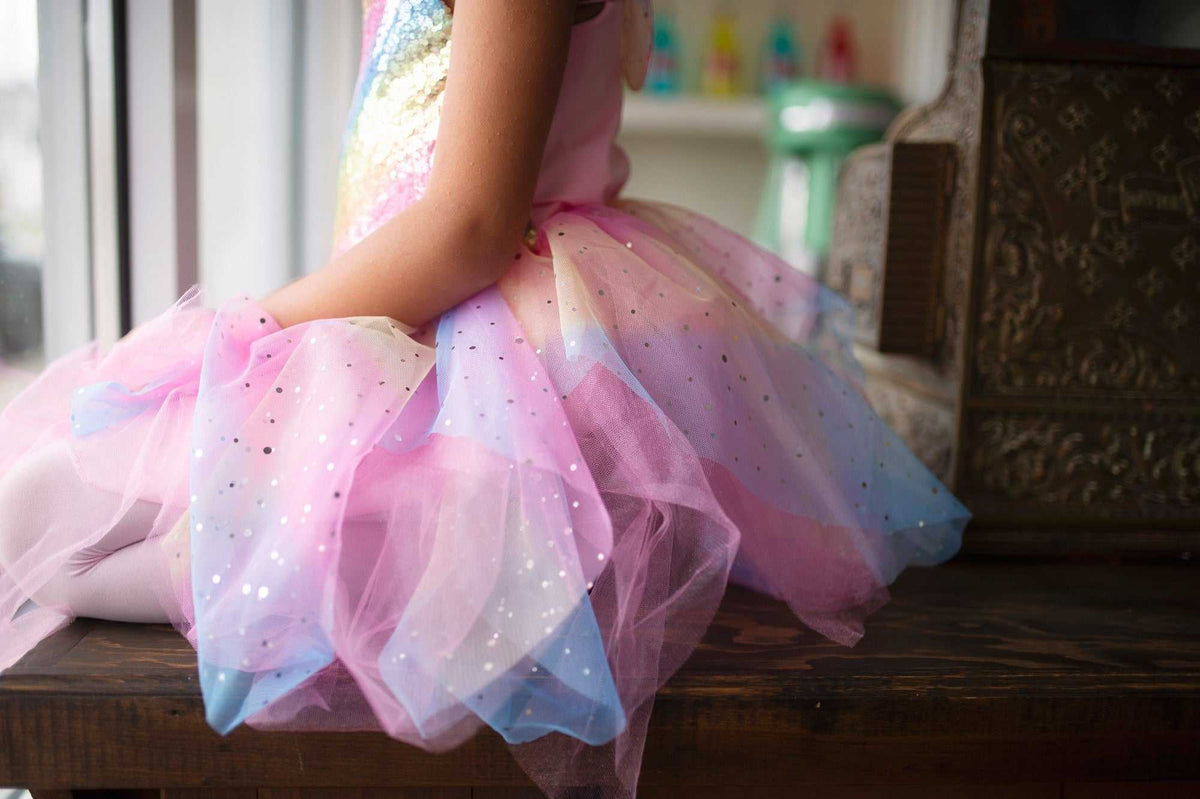 Kleid Regenbogen Fee 3-4 Jahre