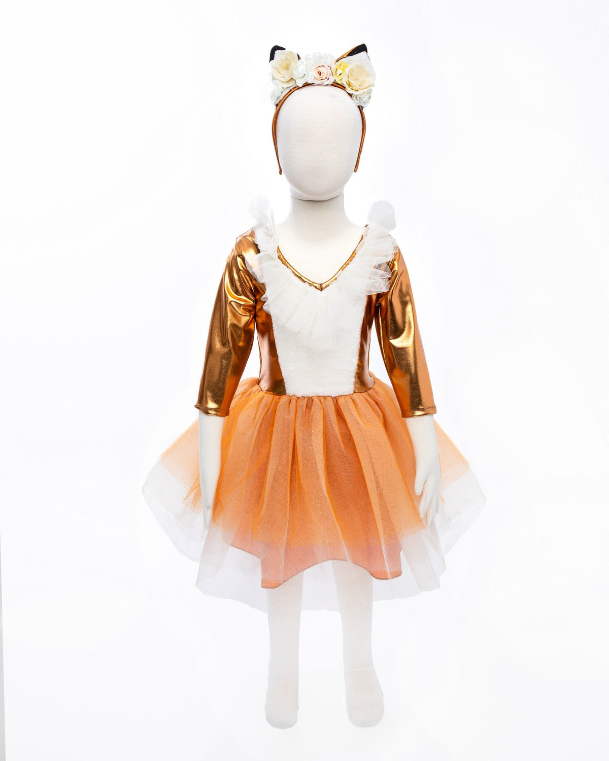 Kinder Woodland Fuchs Kleid mit Tüllrock und passendem Kopfschmuck für 3-4 Jahre