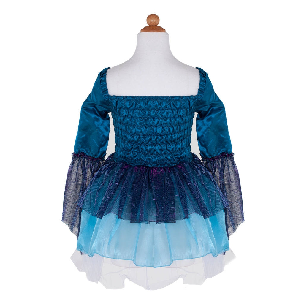 Hexenkleid blau mit Hut 5-6 Jahre