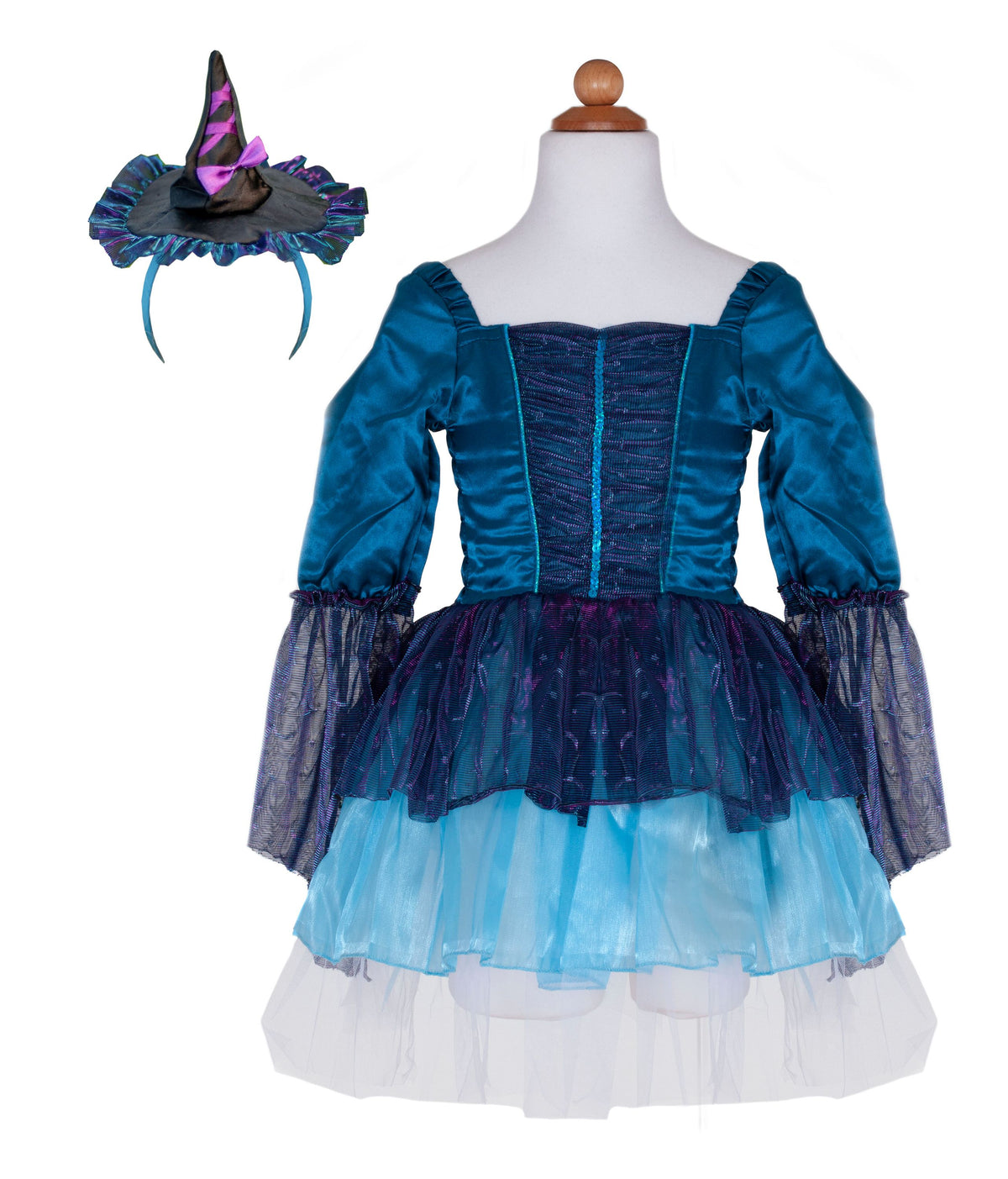 Hexenkleid blau mit Hut 5-6 Jahre