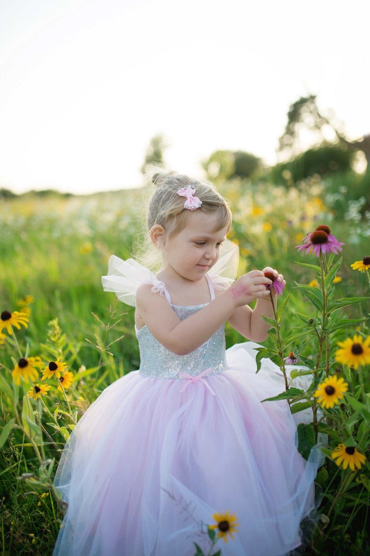 Rosa Pailletten-Prinzessinnenkleid 5-6 Jahre