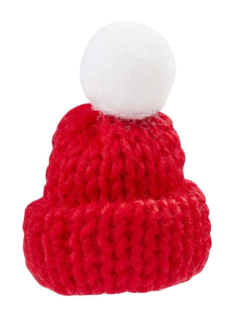 Rote Wichtel Strickmütze für kalte Winterohren, ca. 4,5 cm, skandinavische Weihnachtsdekoration