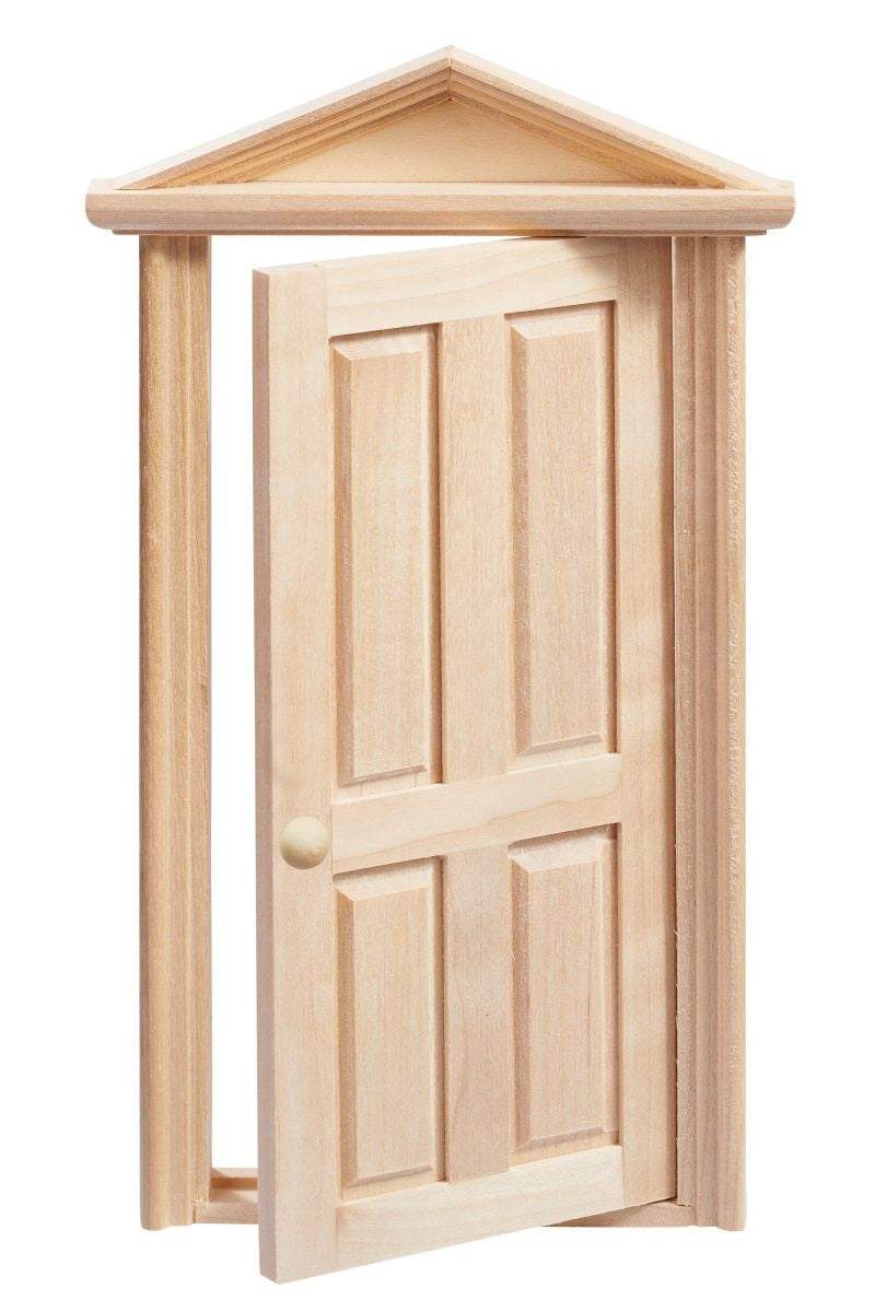 Wichtel Holztür VIII kleine skandinavische Wichteltür aus Holz für Weihnachtsdekoration