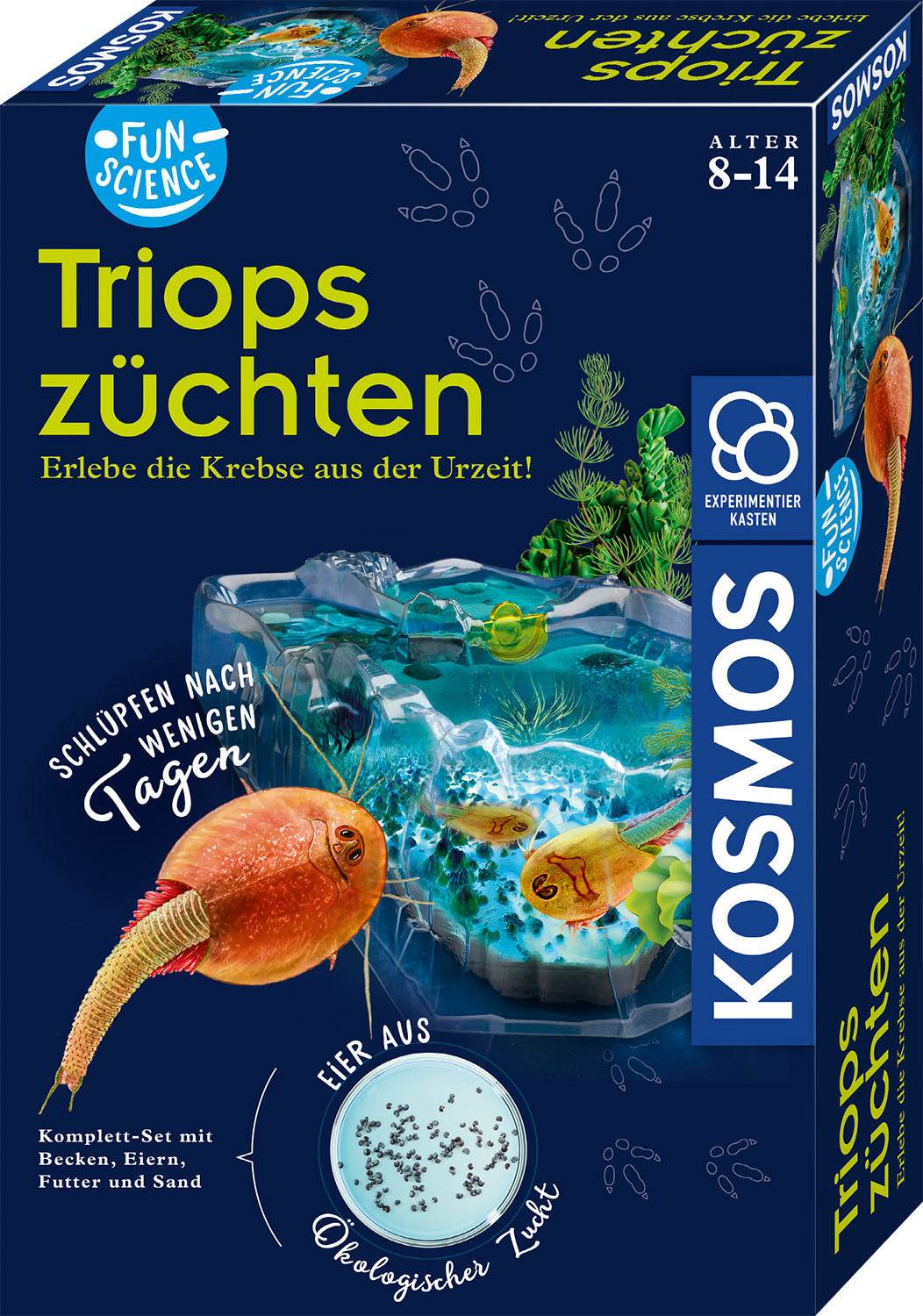 Kosmos Experimentierkasten zum Triops züchten für Kinder ab 8 Jahren mit Triops-Eiern und Anleitung