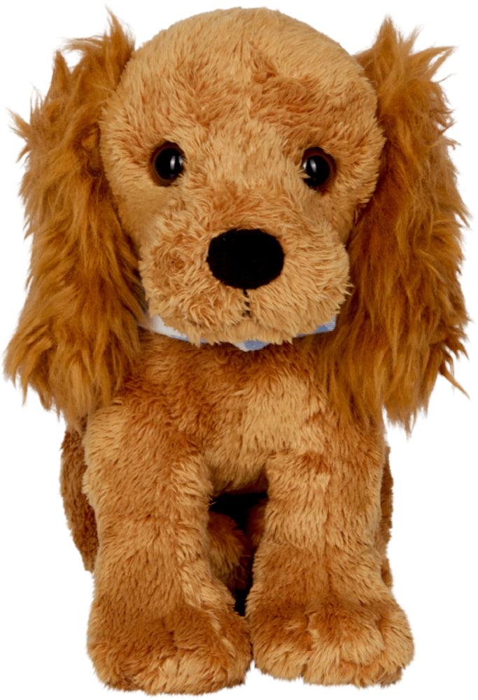 Niedlicher Cocker Spaniel Chip Plüschhund mit Schlappohren und treuen Augen aus der lustigen Tierparade