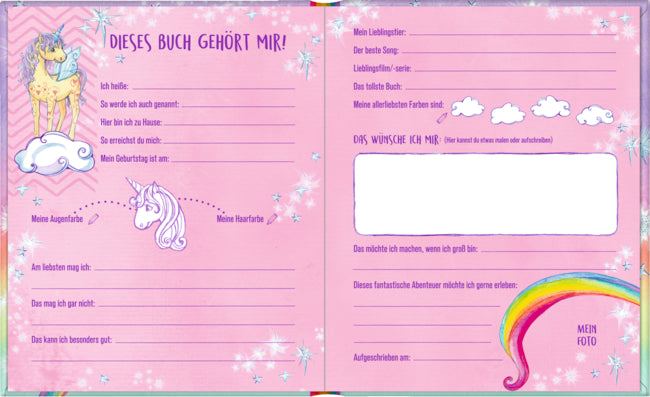 Freundebuch: Einhorn-Paradies