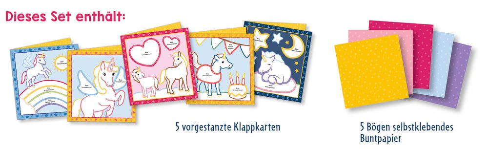Mein 1. Bastelset: Schnipsel-Kunst - Einhörner