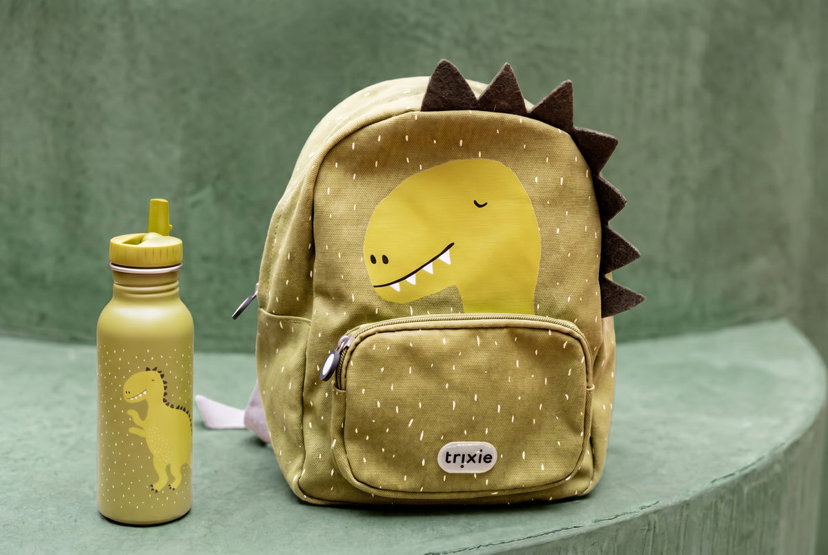 Schulset - Rucksack, Trinkflasche 350ml & Brotdose groß Mr. Dino