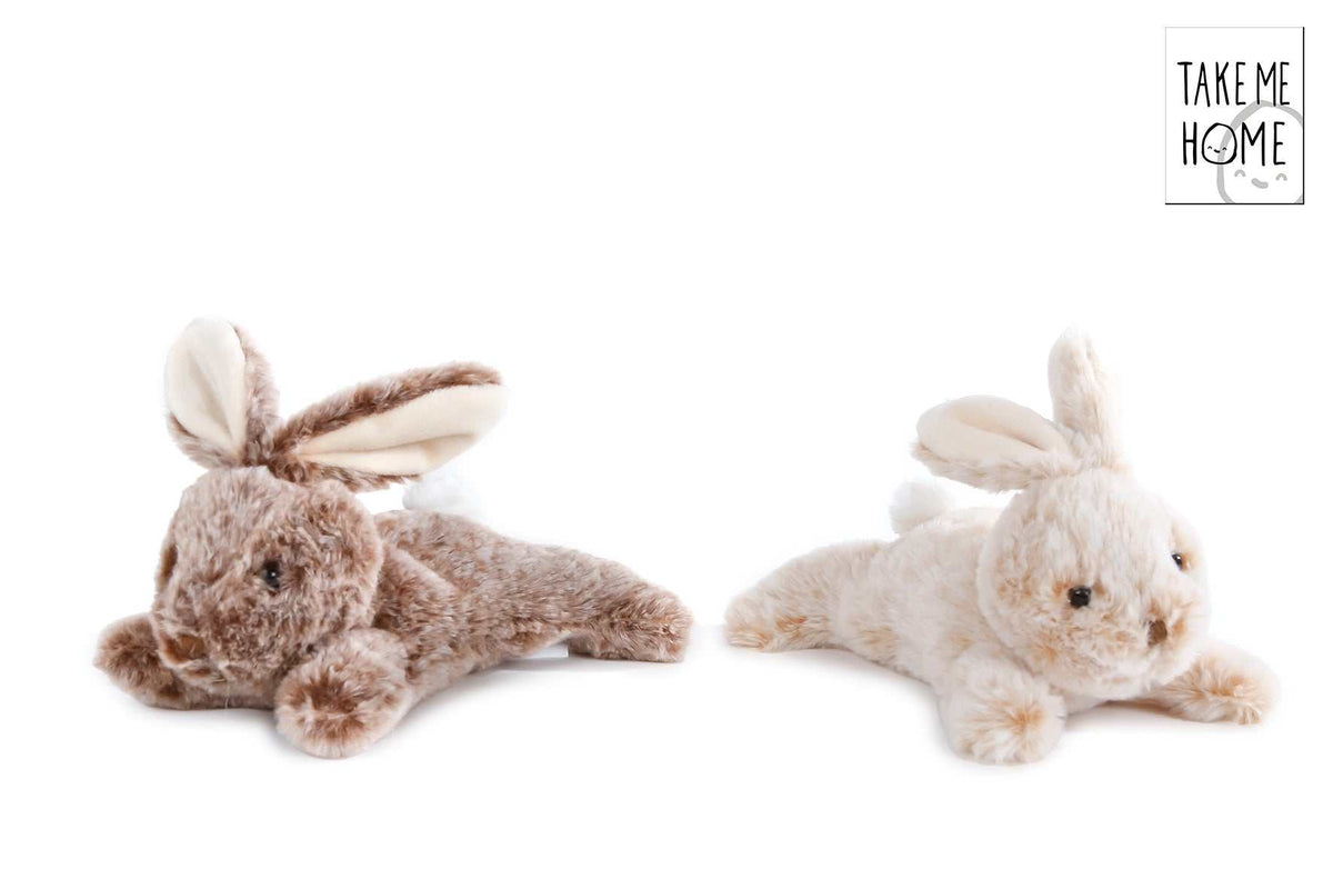 Plüsch Kaninchen weiches Stofftier liegend zum Kuscheln hochwertig niedlich