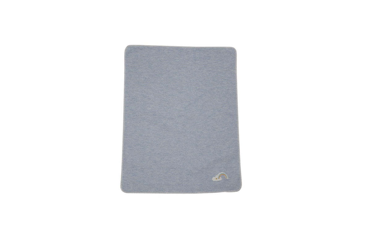 Babydecke Regenbogen/ blau