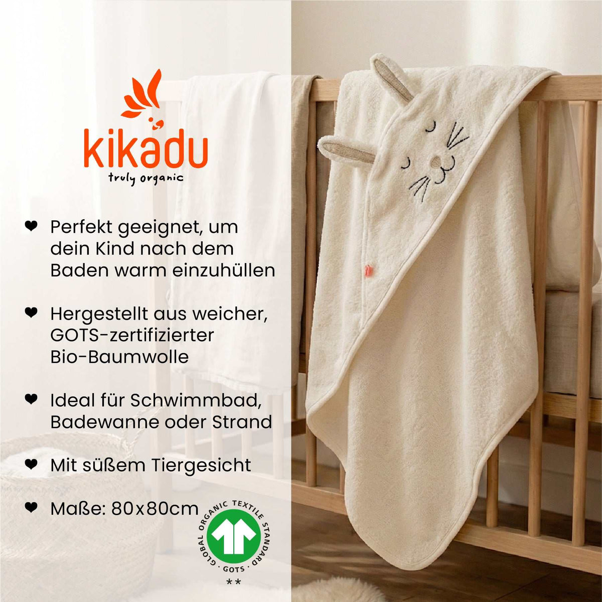 Kapuzen-Handtuch Hase