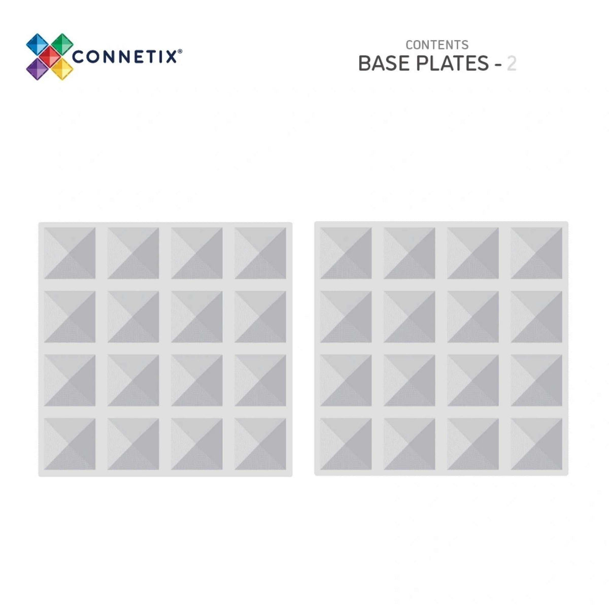 Magnetbausteine Clear Basisplatten - 2 Teile