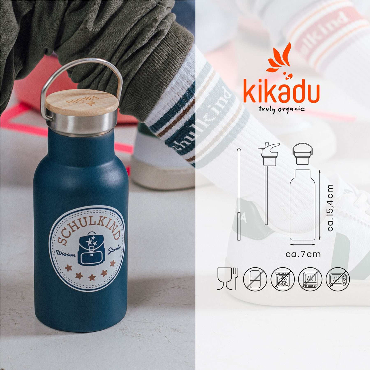 Trinkflasche Schulkind Petrol