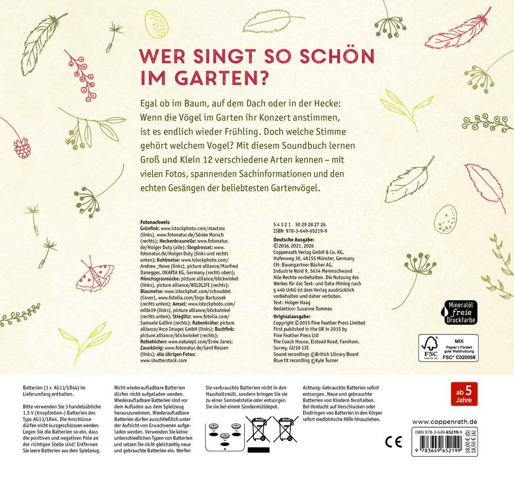 Vögel in unserem Garten (Soundbuch)