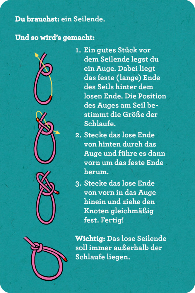 30 Knoten mit Seilen zum Üben
