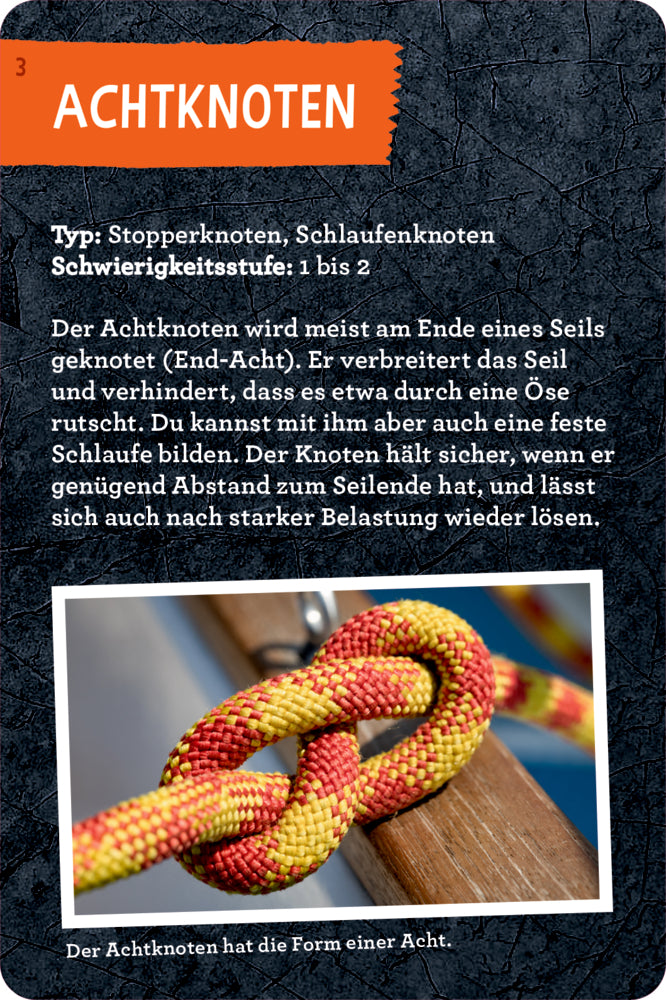 30 Knoten mit Seilen zum Üben
