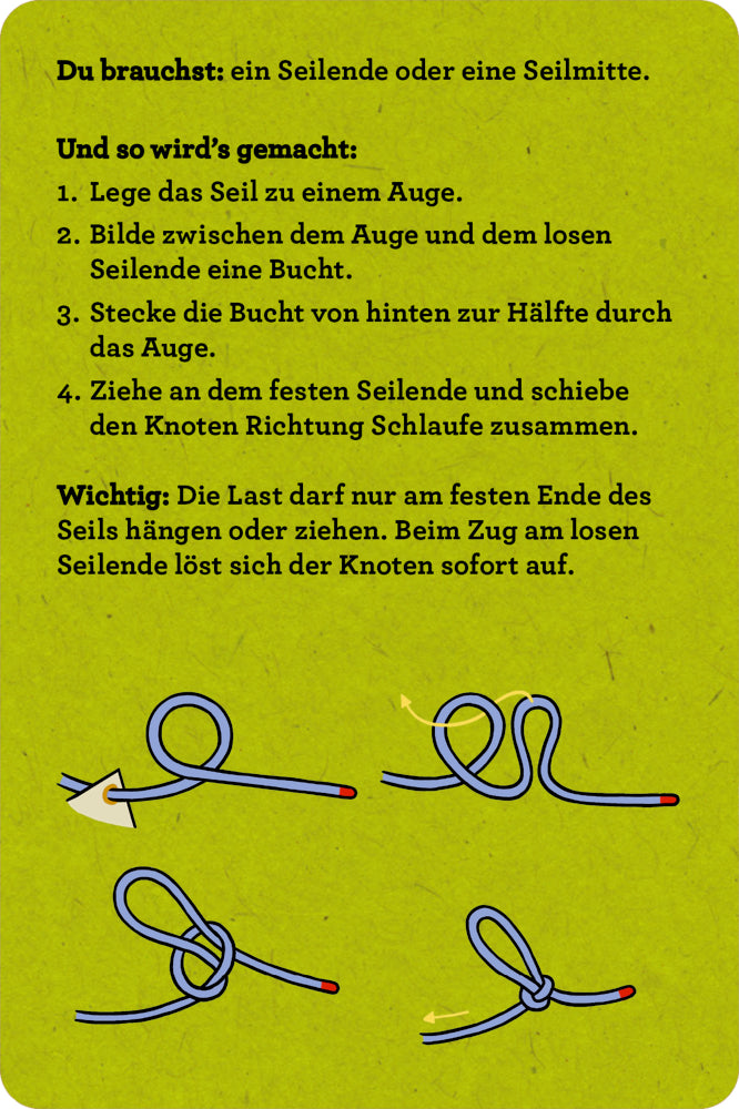 30 Knoten mit Seilen zum Üben