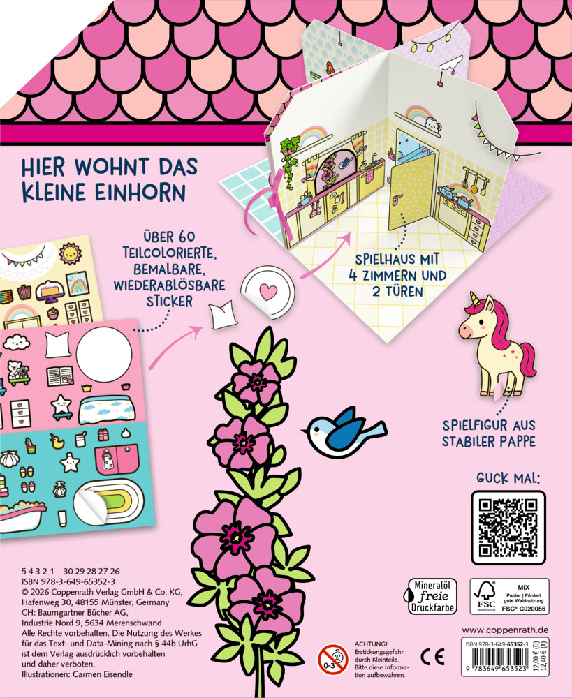 Cozy Stickerhaus - Kleines Einhorn