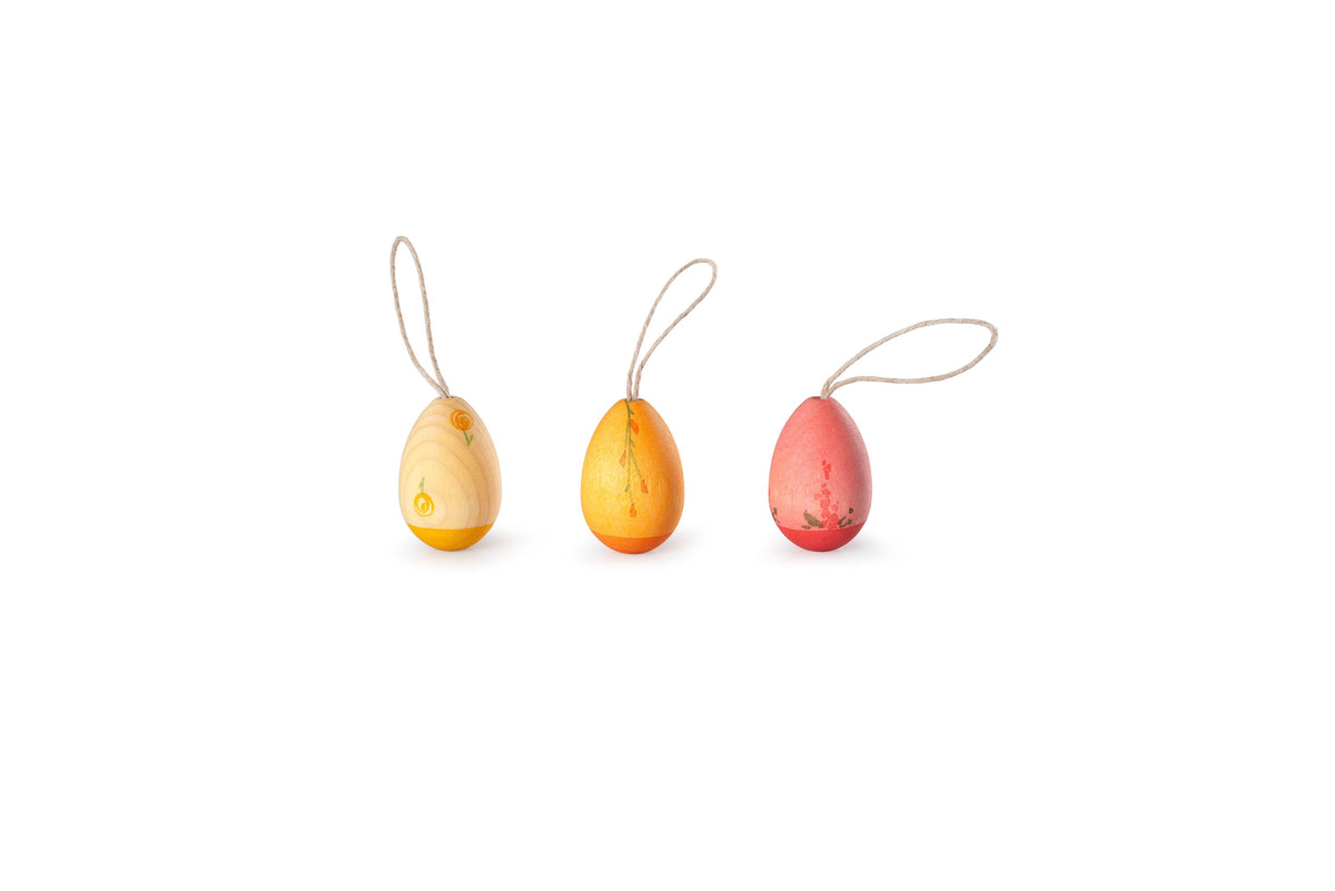 3 Holz Ostereier - Sunrise Eggs