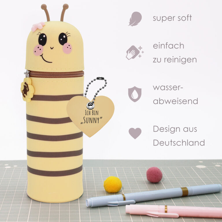 Silikon Federmäppchen Biene Sunny