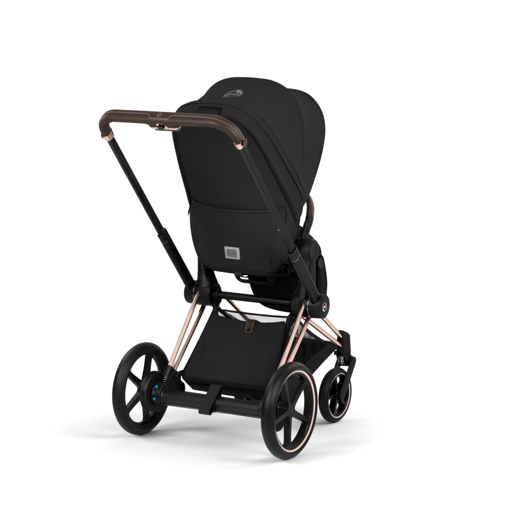 ePRIAM Comfort Rosegold incl. Babywanne, Sitzeinheit, Sitzbezug Sepia Black