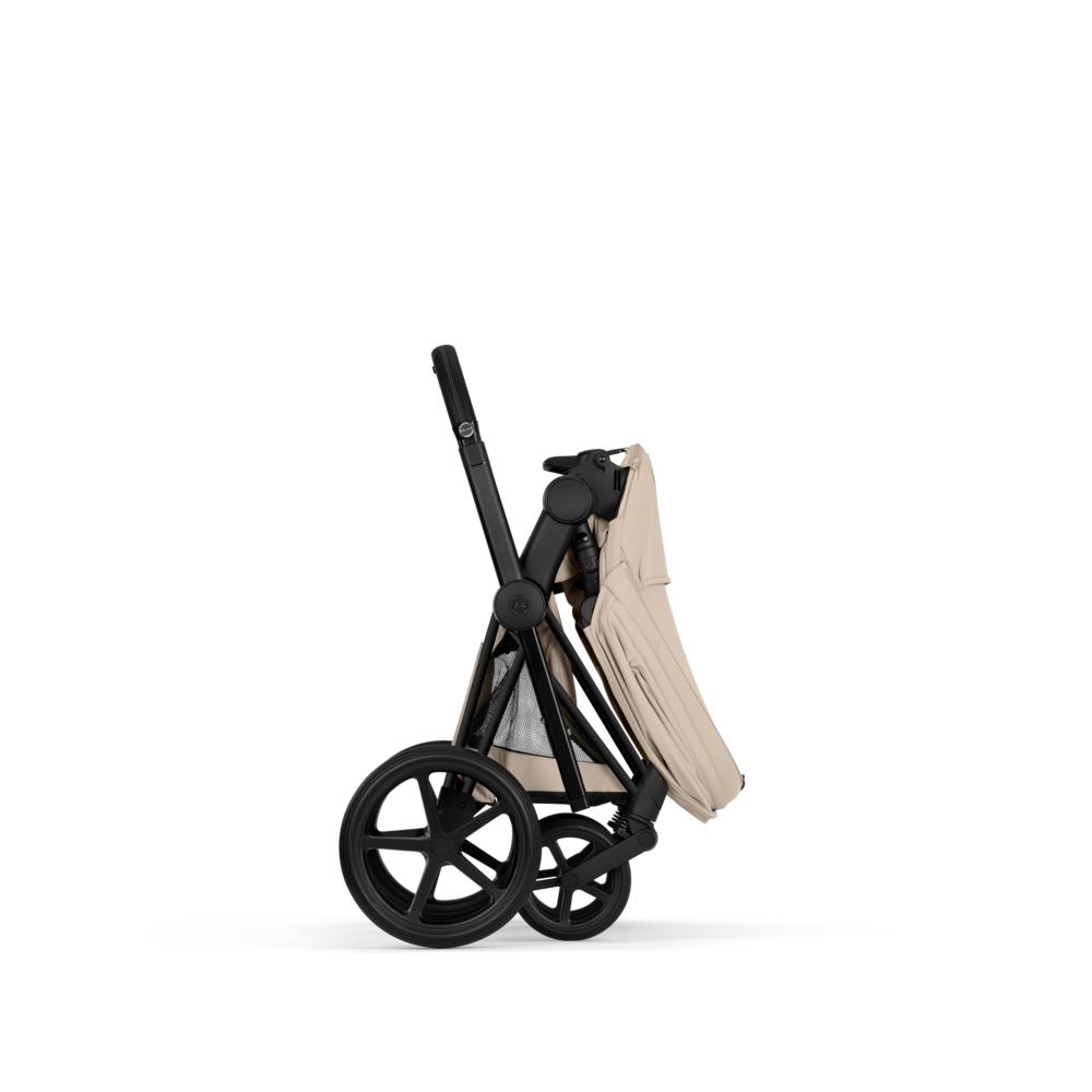 ePRIAM Comfort Matt Black incl. Babywanne, Sitzeinheit, Sitzbezug Cozy Beige