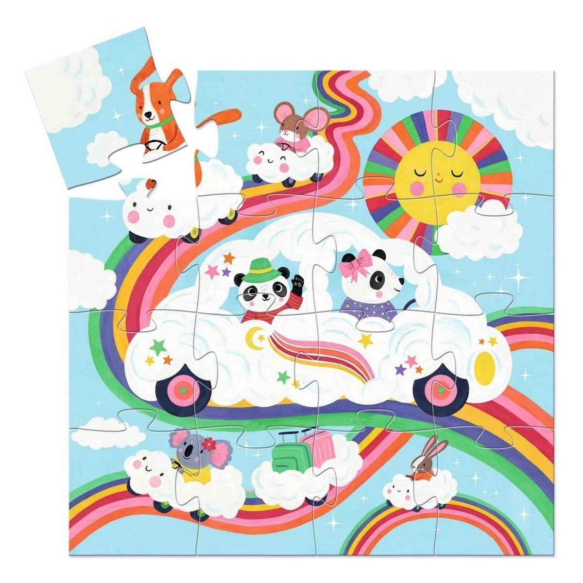 Puzzle: Wolkenauto 16 Teile