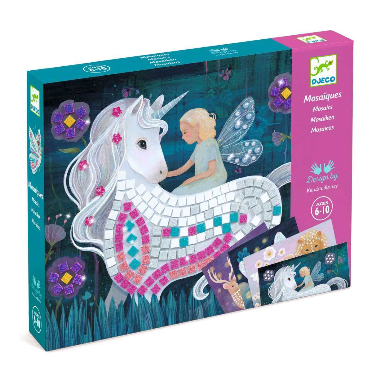 Farbenfrohes Mosaik Glitzer Set mit funkelnden Stickern für Kinder ab 7 Jahren