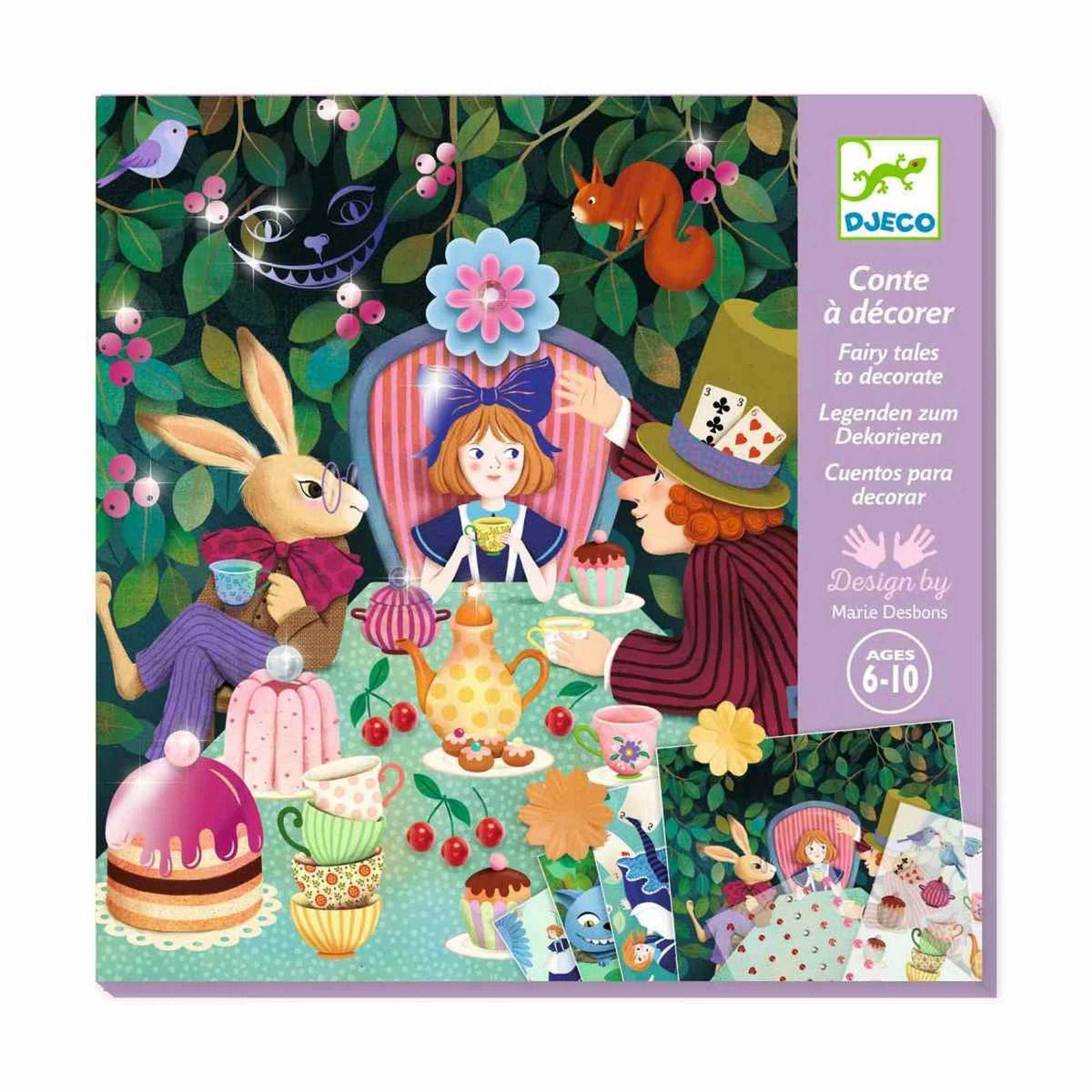 Sticker-Märchen Bastelset mit Papierblumen, Strassstickern und Metallic-Motiven für Kinder ab 6 Jahren