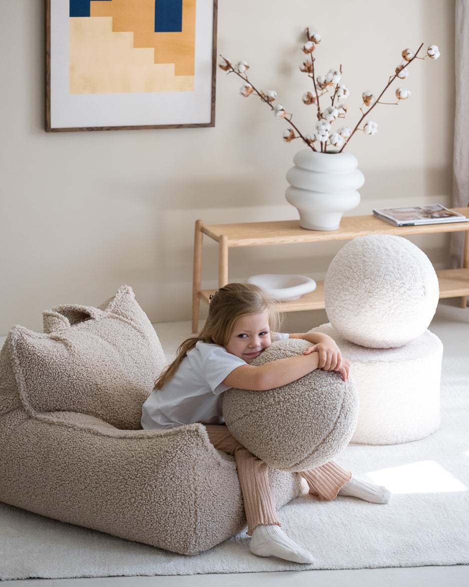 Ball Cushion/ Cream White