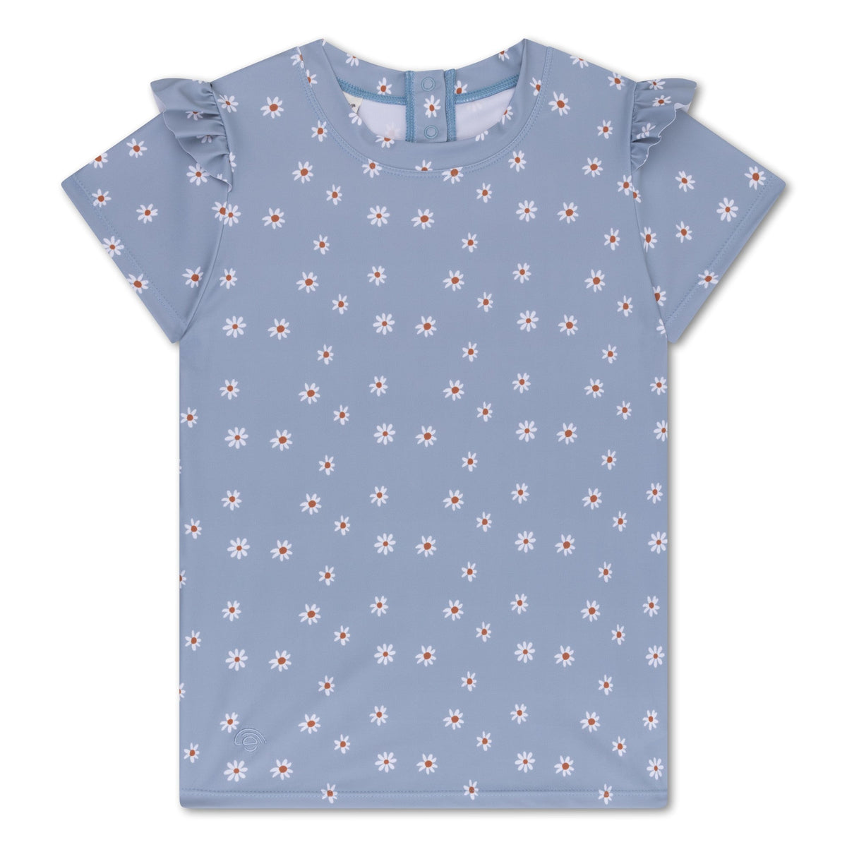 UV-Shirt Kinder kurzärmelig mit Gänseblümchenmuster und UV-Schutz LSF 50+