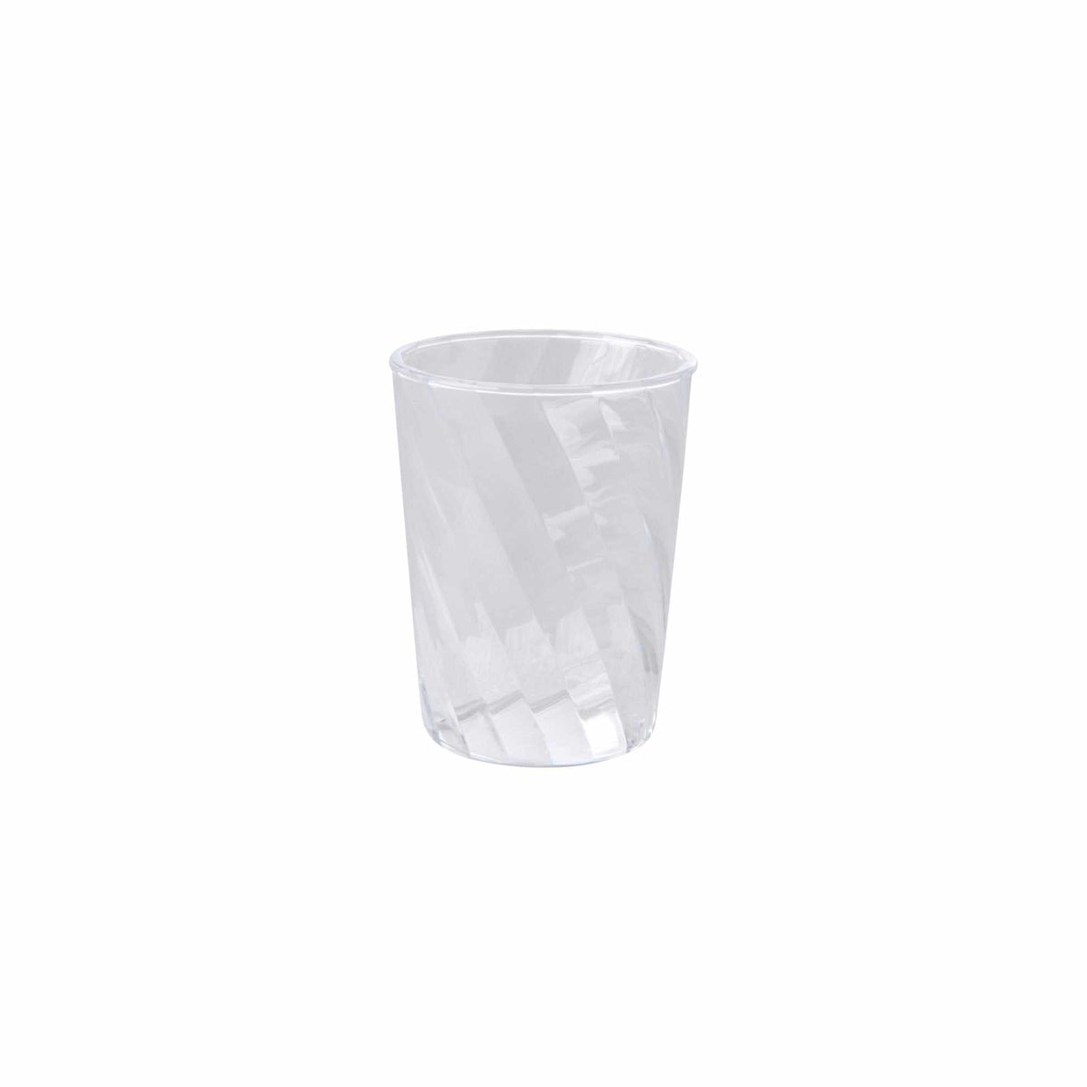 Medium klares Acryl Glas 340ml, robustes Material, geschwungene Form, spülmaschinengeeignet, vielseitig für Picknick, Garten und Alltag