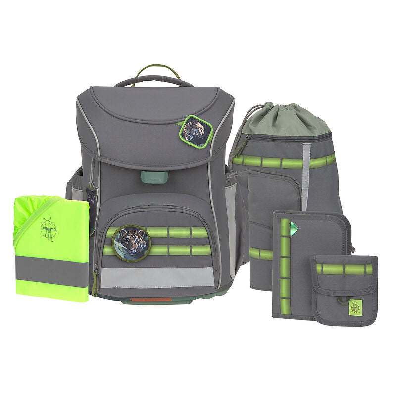 Schulranzen Set 7-teilig Slim, Unique Anthrazit