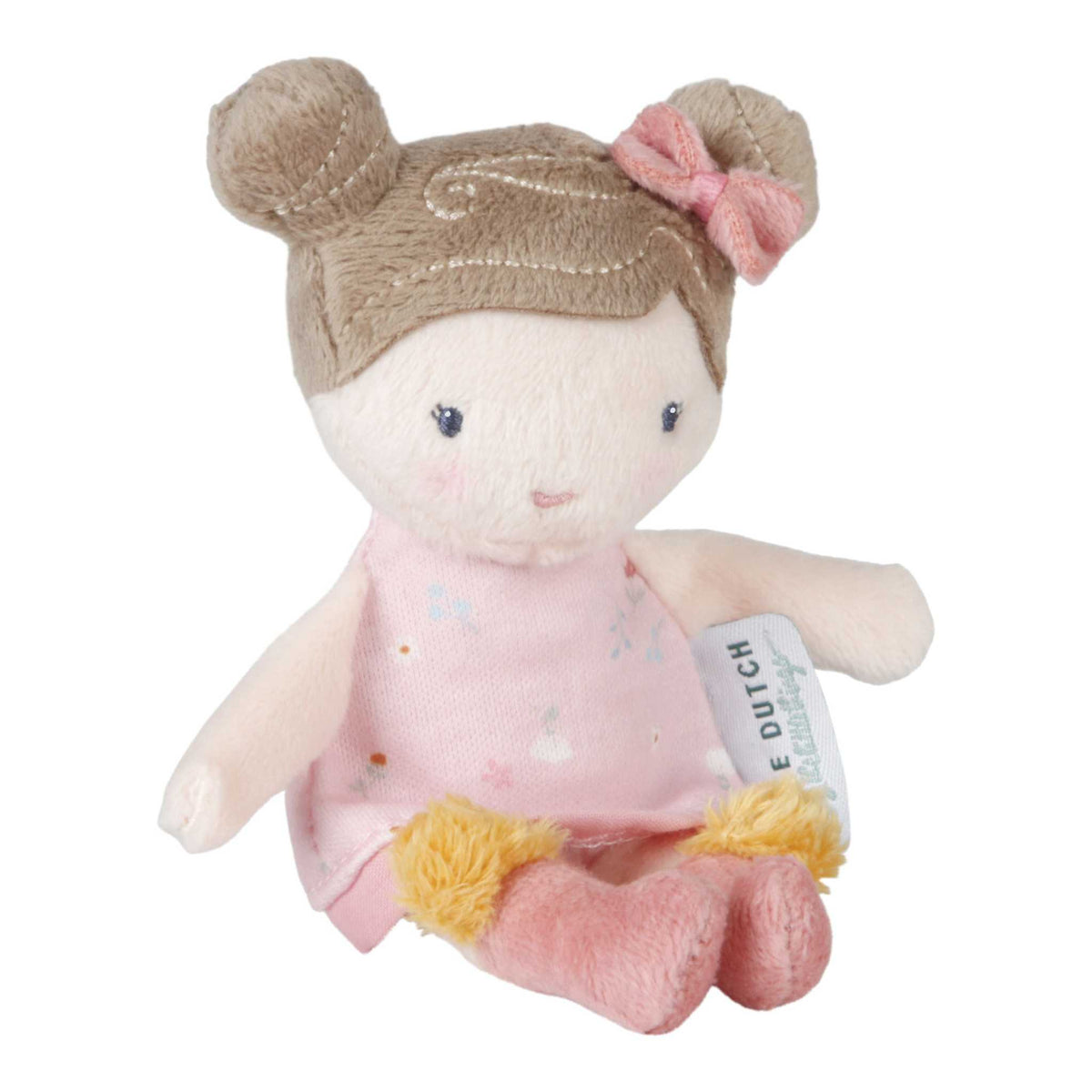Kuschelpuppe Rosa 10 cm Plüschpuppe im süßen Kleidchen in Geschenkbox