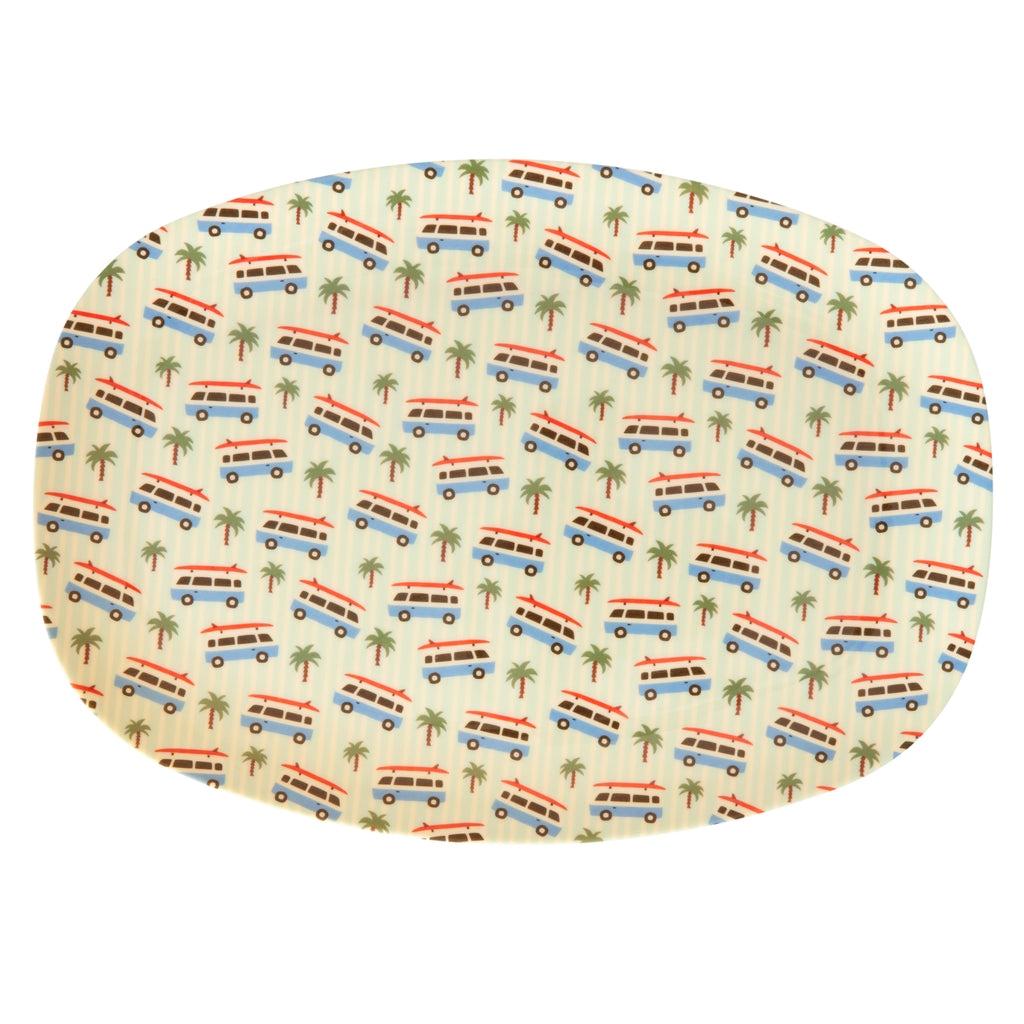 Rechteckiger Servierteller mit Cars-Print aus melaminfreiem BPA, spülmaschinengeeignet, 30x22 cm