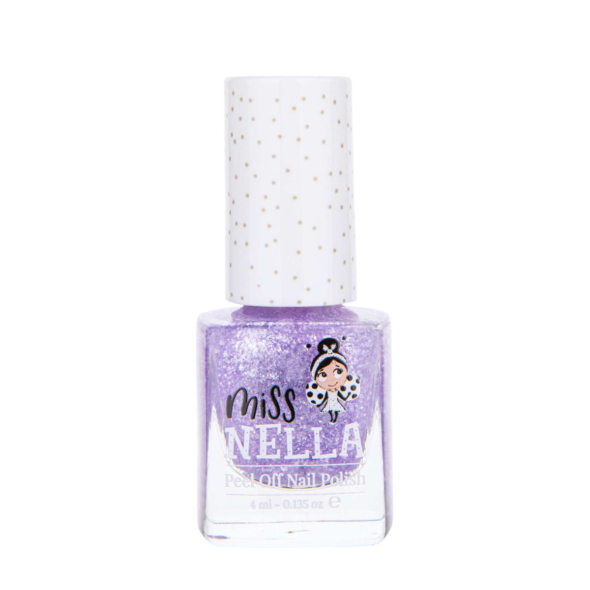 Peel-Off Nagellack Sparkly Zebra von Miss Nella für kinderfreundliches, einfach abziehbares Nageldesign