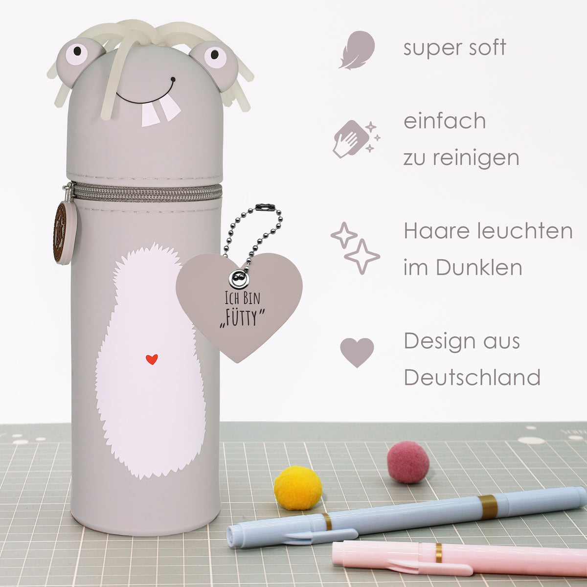 Silikon Monster- Federmäppchen Fütty