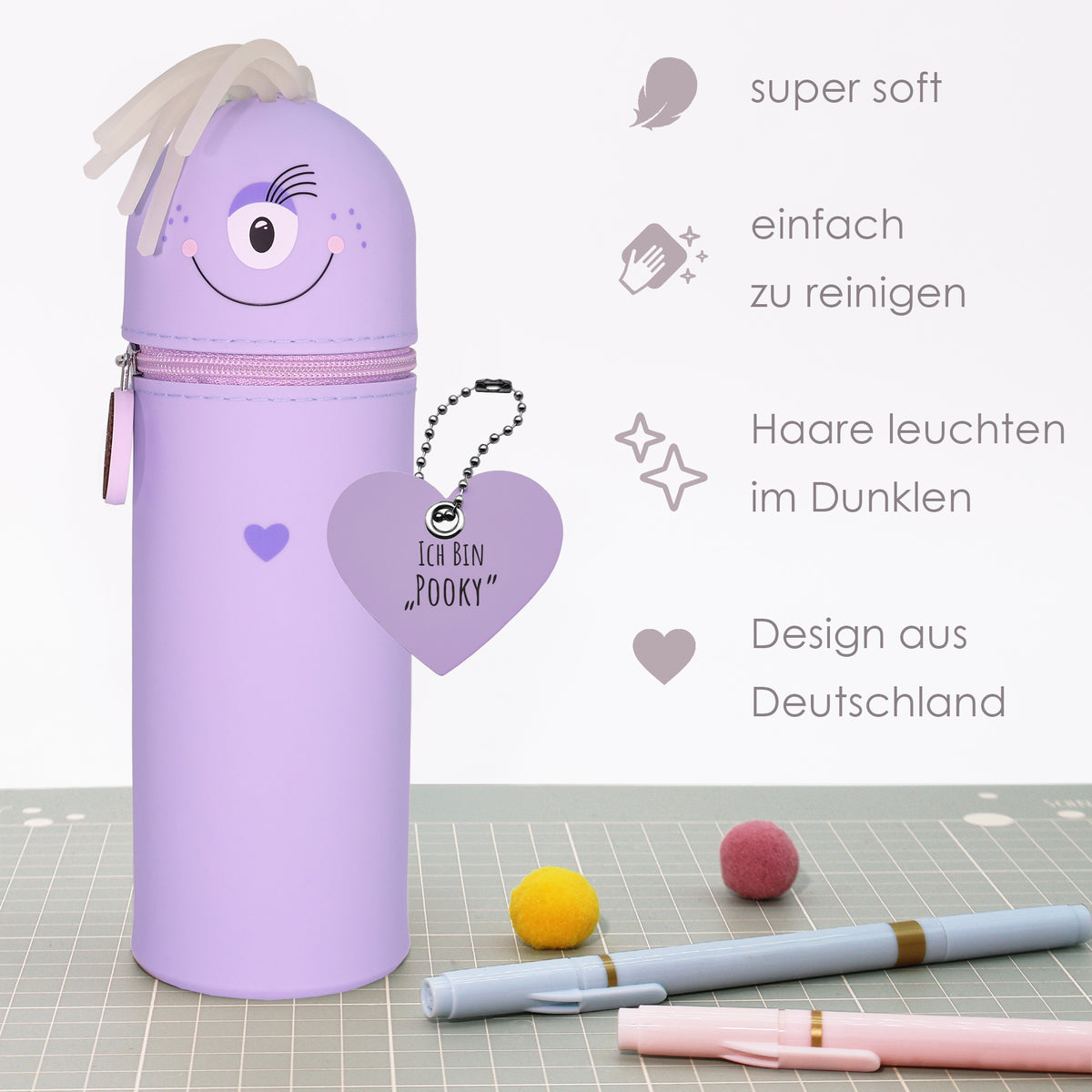 Silikon Monster- Federmäppchen Pooky