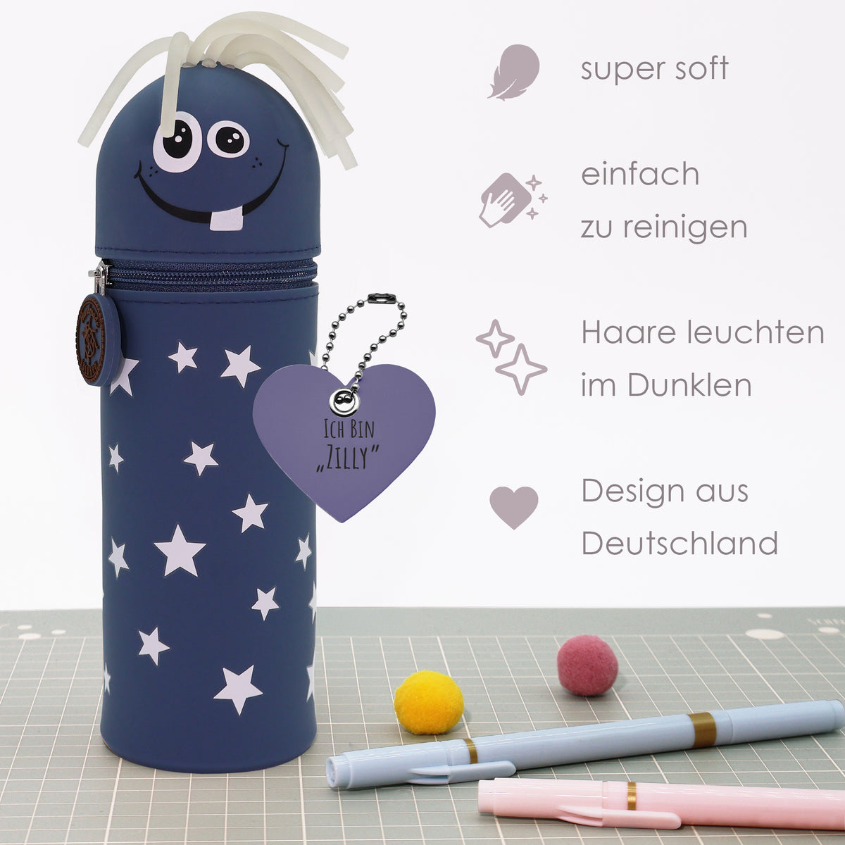 Silikon Monster- Federmäppchen Zilly