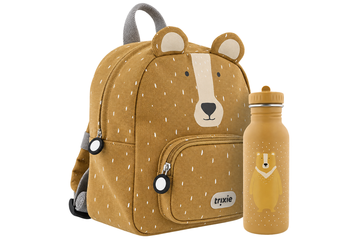 Schulset - Rucksack & Trinkflasche - Mr. Bear