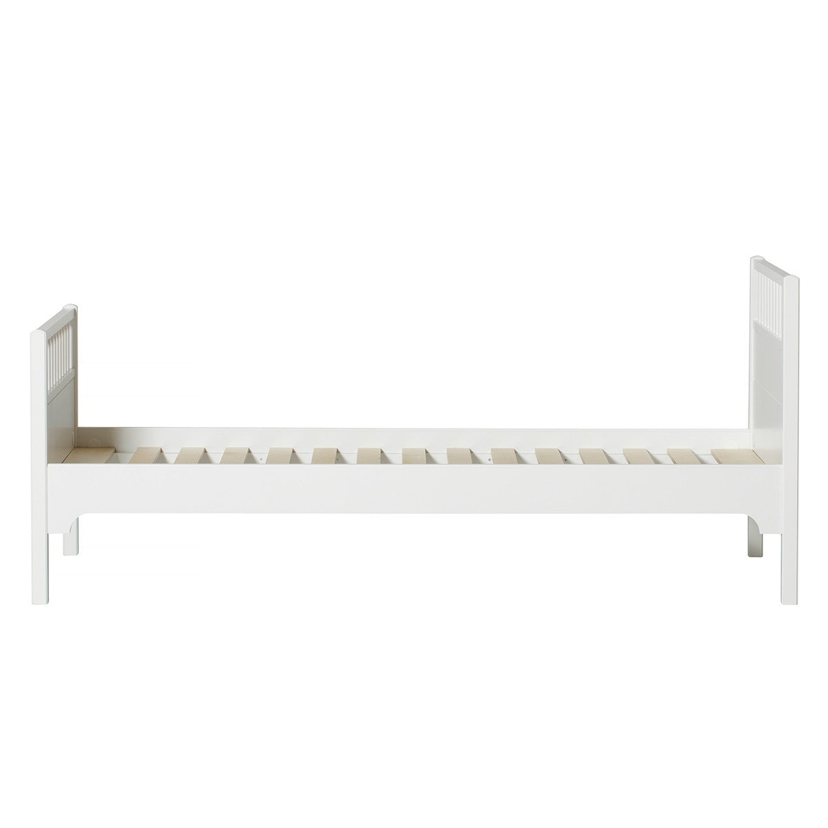 Seaside Einzelbett weißes Einzelbett 90x200 elegante Form Oliver Furniture