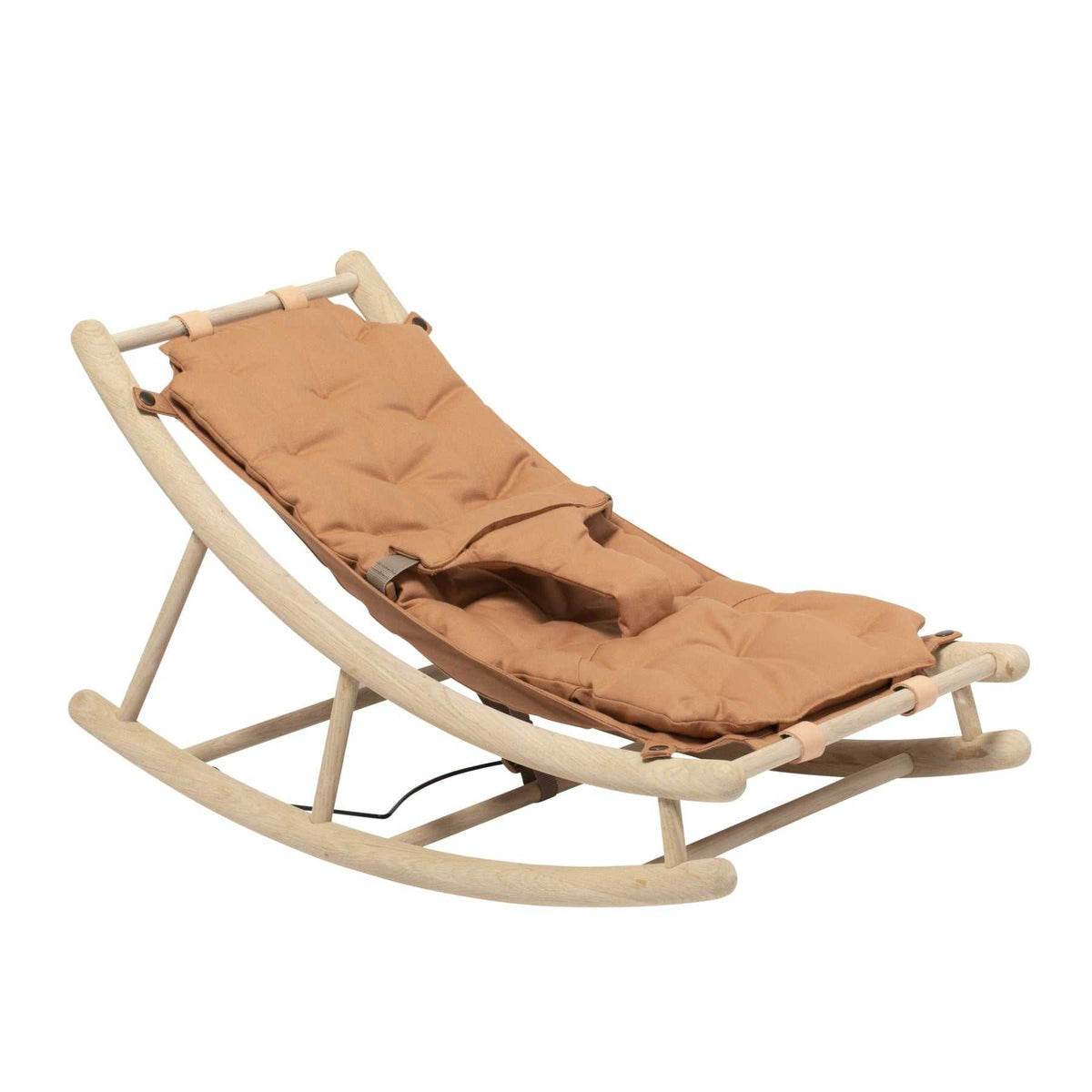 Wood Baby- & Kleinkindwippe aus Eiche mit Babykissen und Kleinkindsitz in nordischem Design