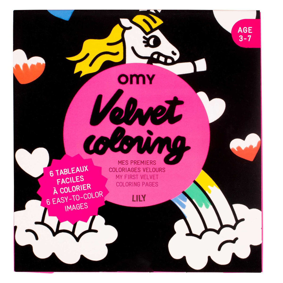 Samt- Ausmalbilder Einhorn Lily