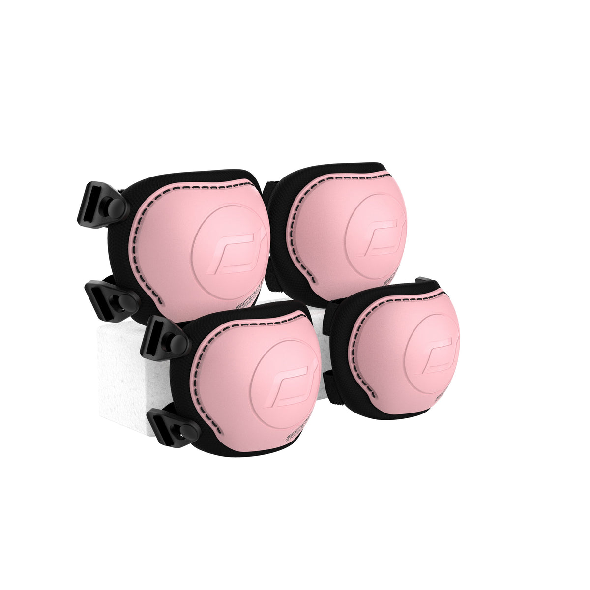 Protektoren Set XXS-S rose Kinder Ellbogen- und Knieschoner mit Schnellverschluss für optimalen Schutz bei Scooter und Skateboardfahren